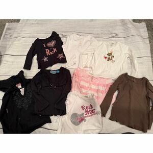 Lot of 8 Girls Long Sleeve Shirts Size 24 months/2T